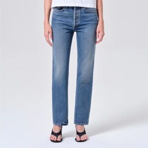 Agold Lana Straight Jean Size 28 100% Organic Cotton Runs LARGE